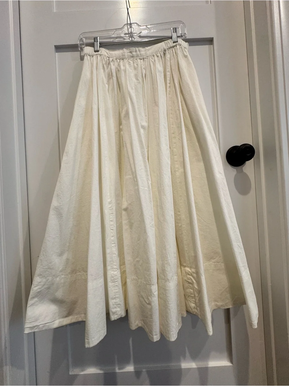 Free People Cream Full Midi Skirt
